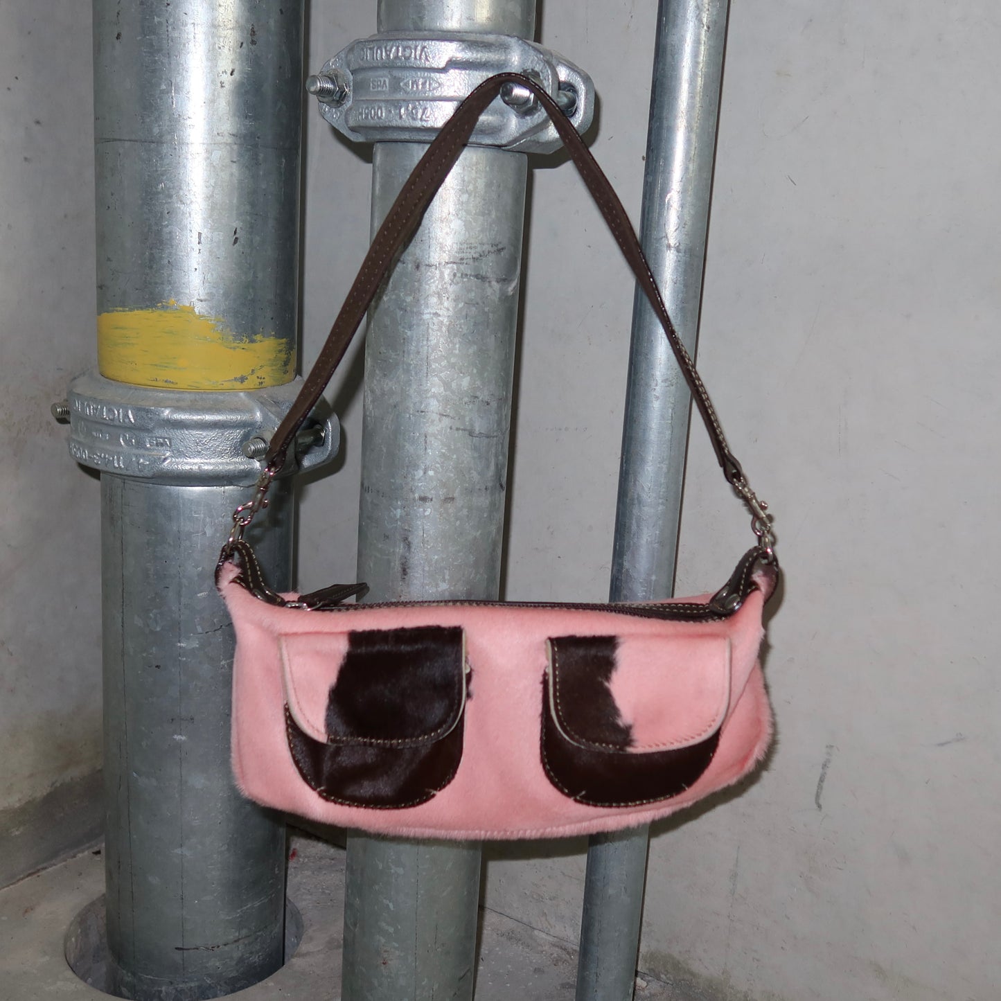 Vintage Pink Cowhide Bag