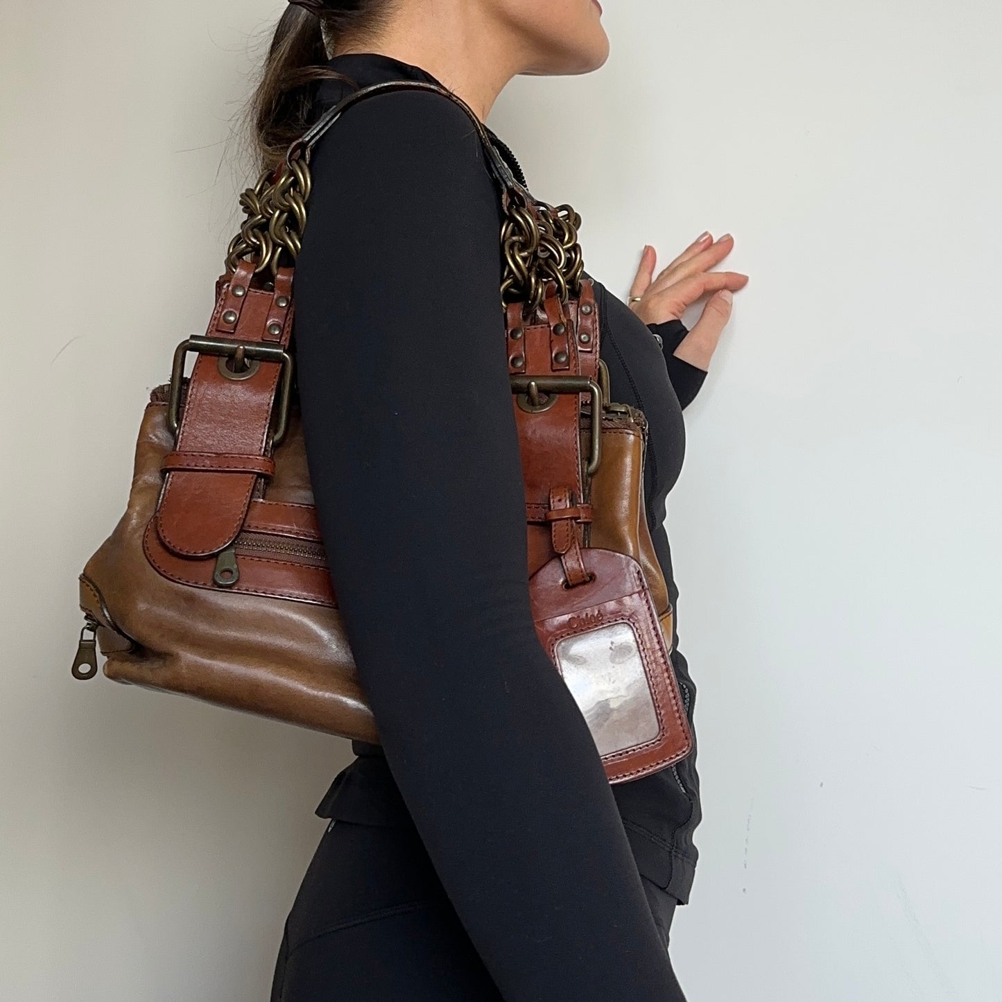Chloé AW2003 Brown Chain Handle Camera Bag