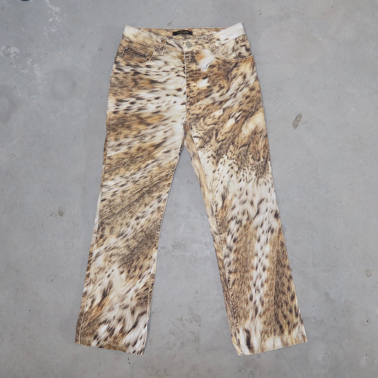Roberto Cavalli Leopard Print Jeans