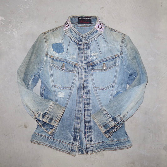 Dolce & Gabbana Rhinestone Denim Jacket