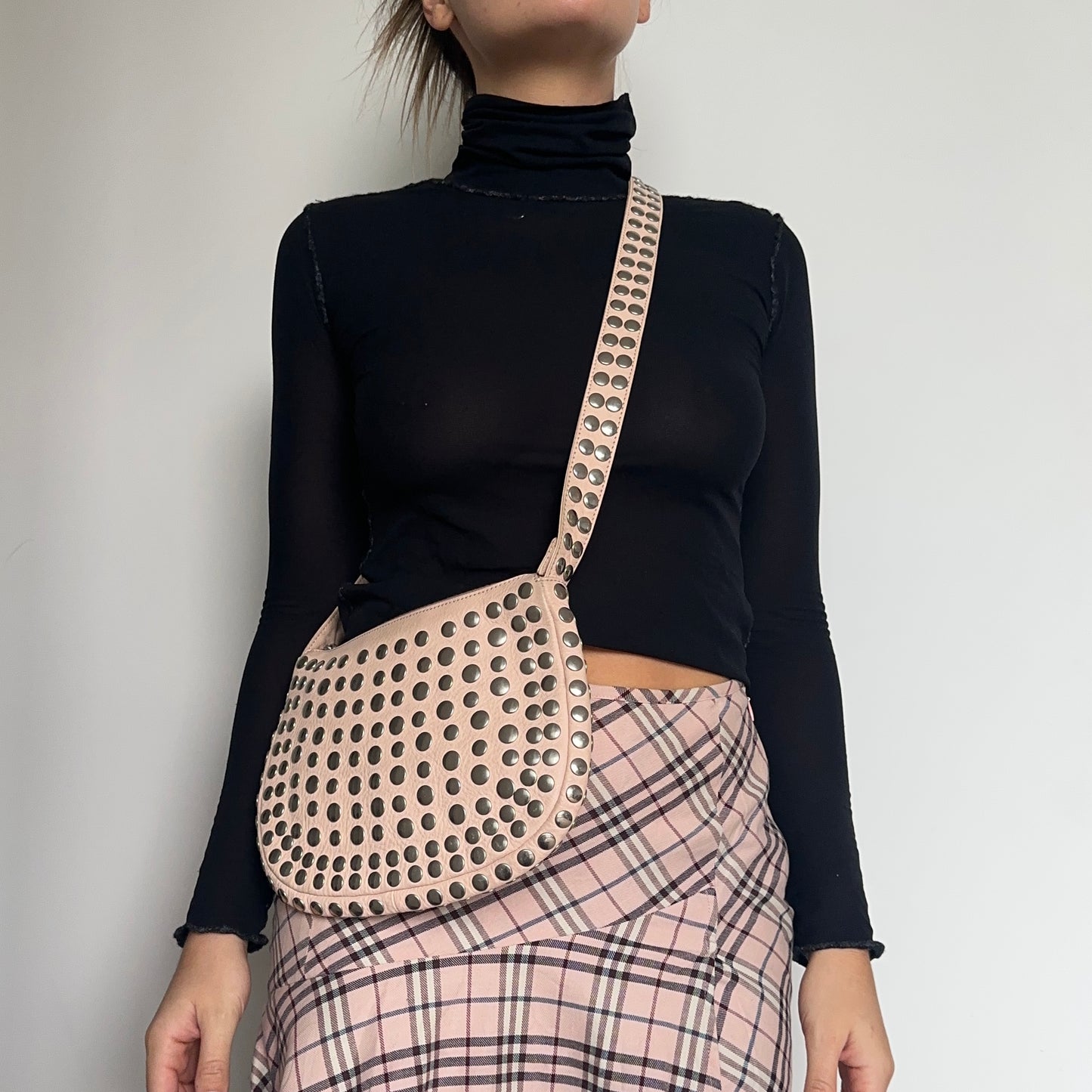 Marni Rare Baby Pink Studded Crossbody Bag