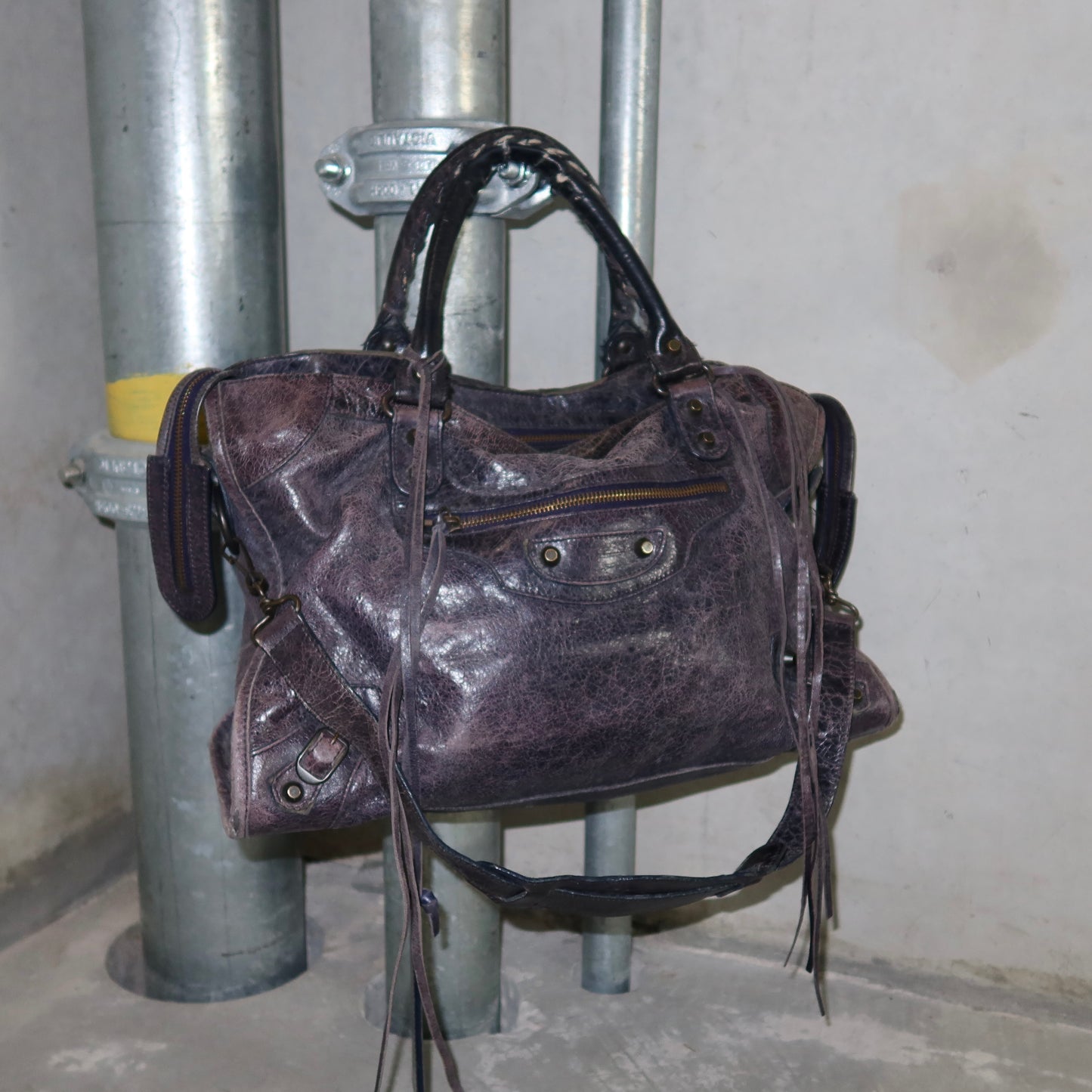 Balenciaga Dark Purple City Bag