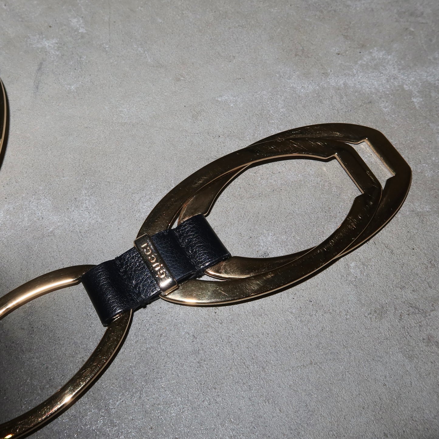 Gucci by Tom Ford Gold Tone Ring Belt