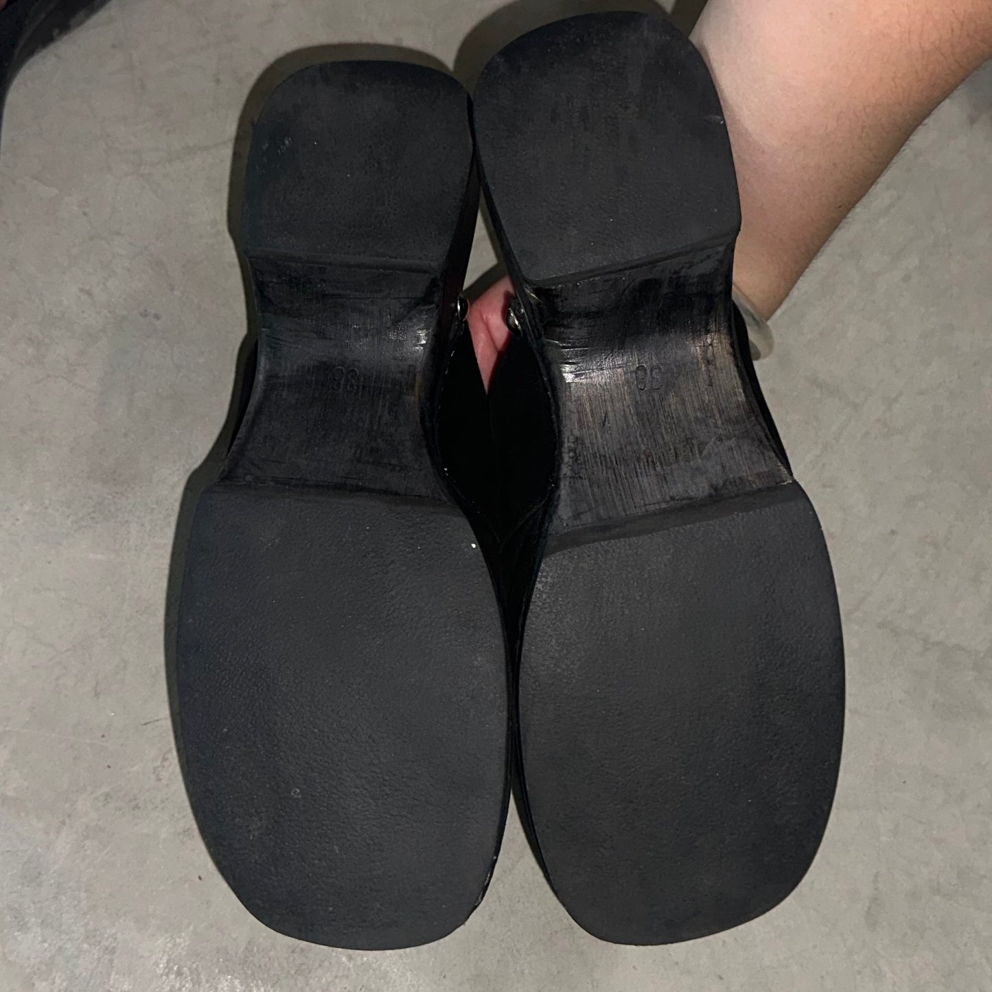 Chanel Black Suede Clogs (38)