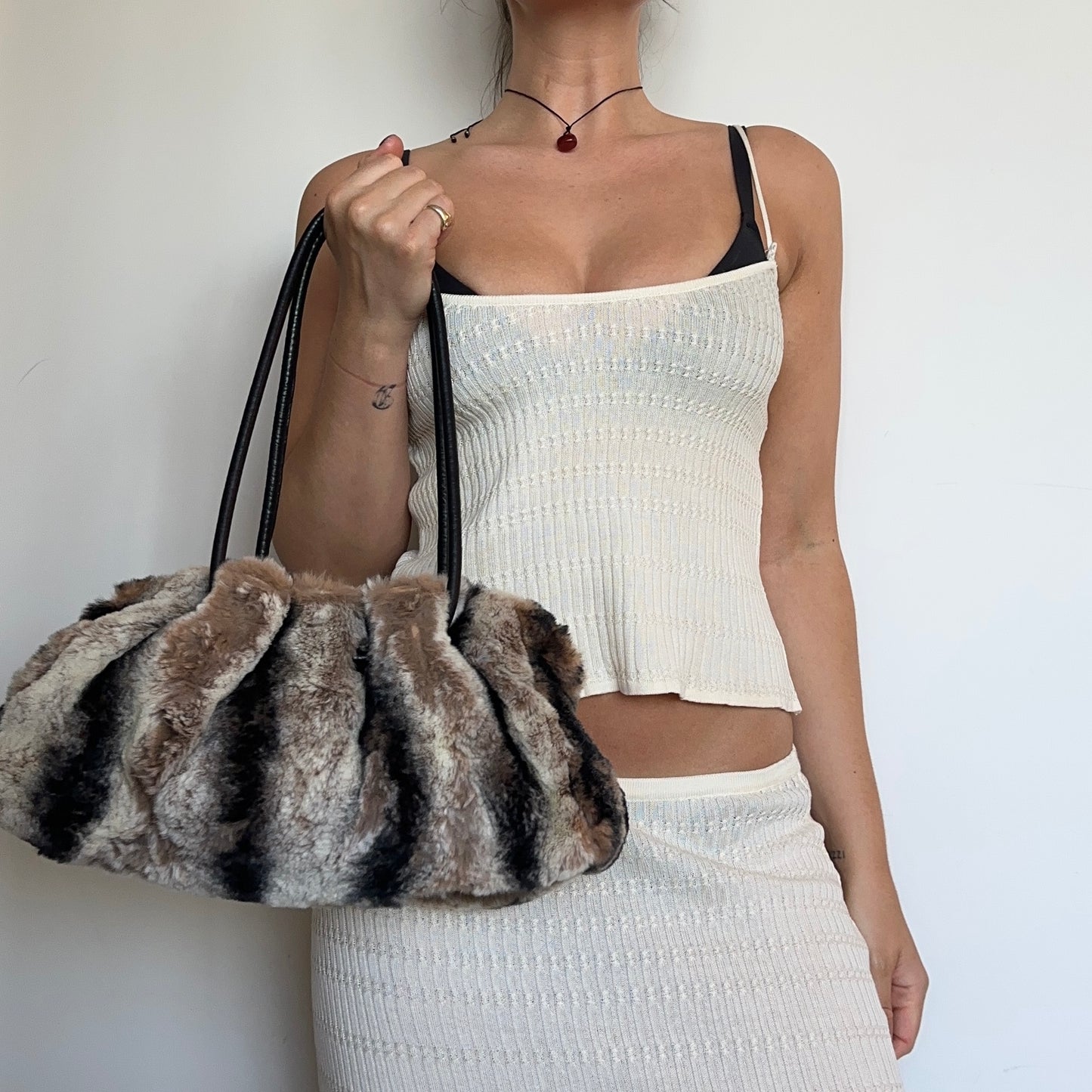 Vintage Italian Rabbit Fur Bag
