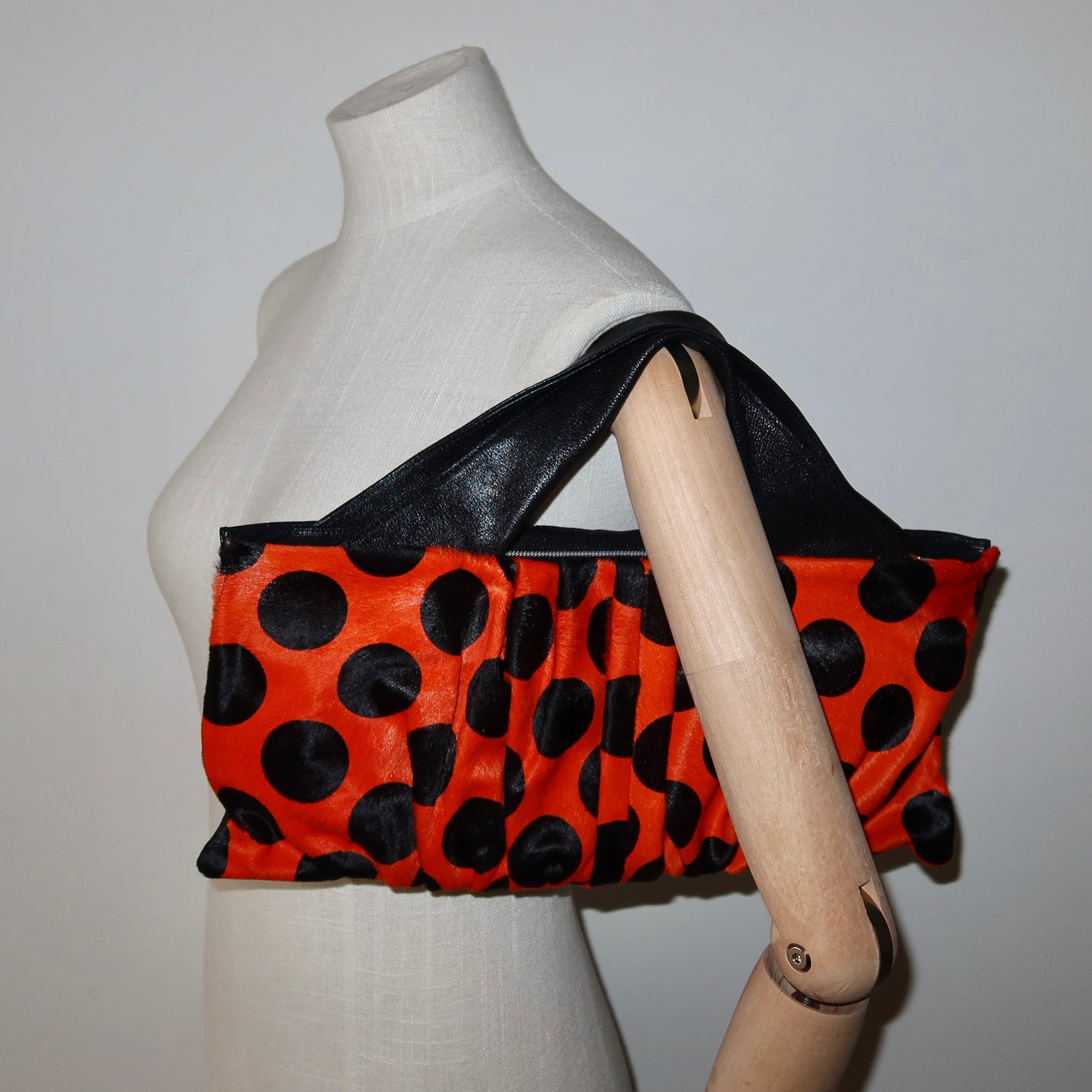 Vintage Orange Spotted Cowhide Bag