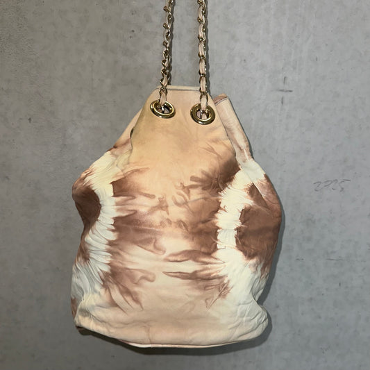 Blumarine SS2010 Tie Dye Leather Bucket Bag with Chain Handle