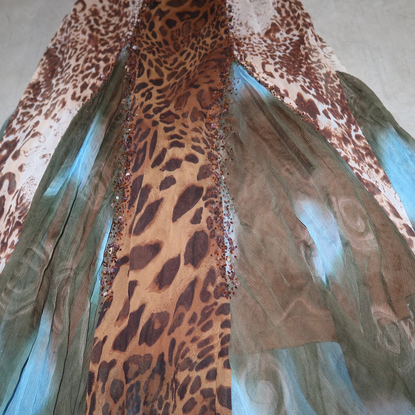 YVE London Silk Leopard Print Dress