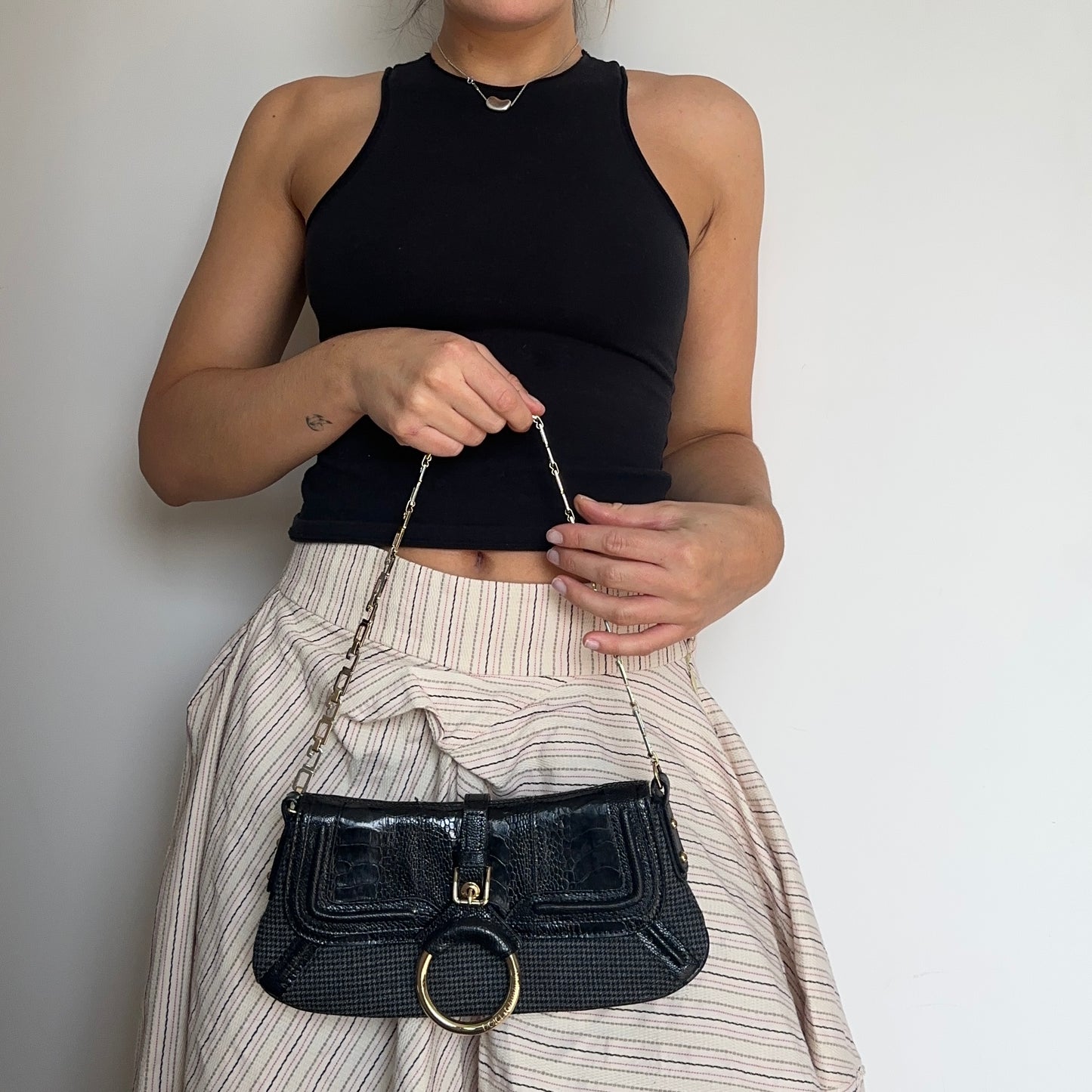 Dolce & Gabbana Houndstooth Flap Bag
