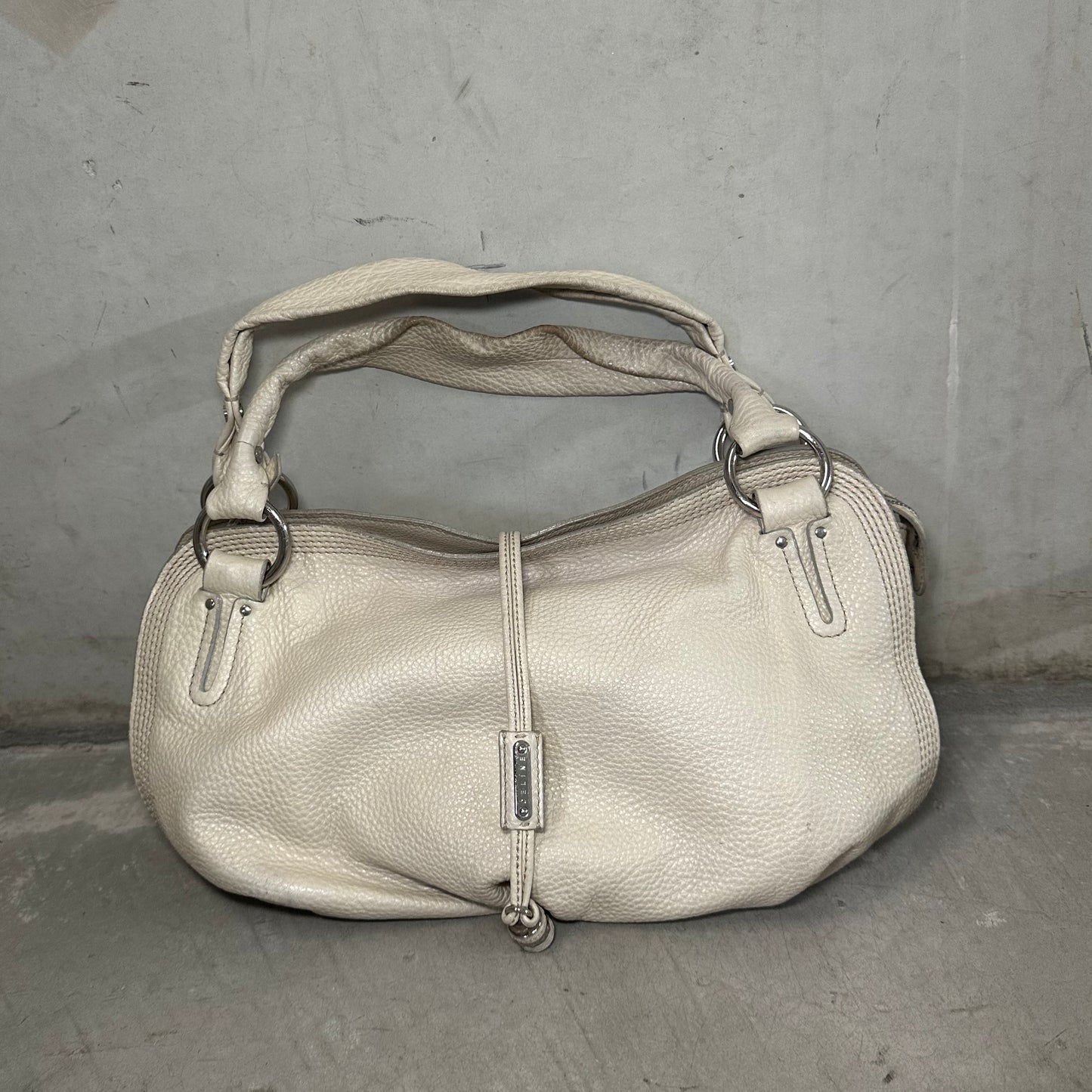 Celine White Leather Bittersweet Bag
