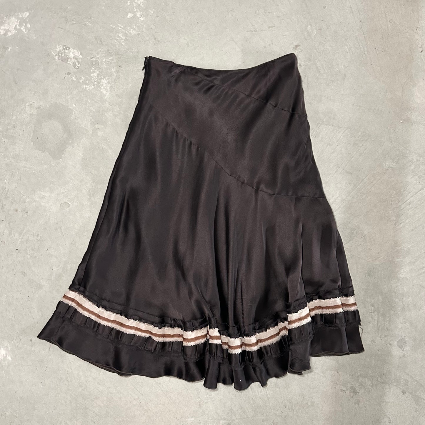 Chloe Brown Silk Skirt
