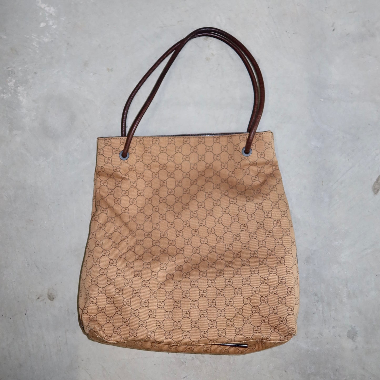 Gucci Monogram Cloth Tote Bag