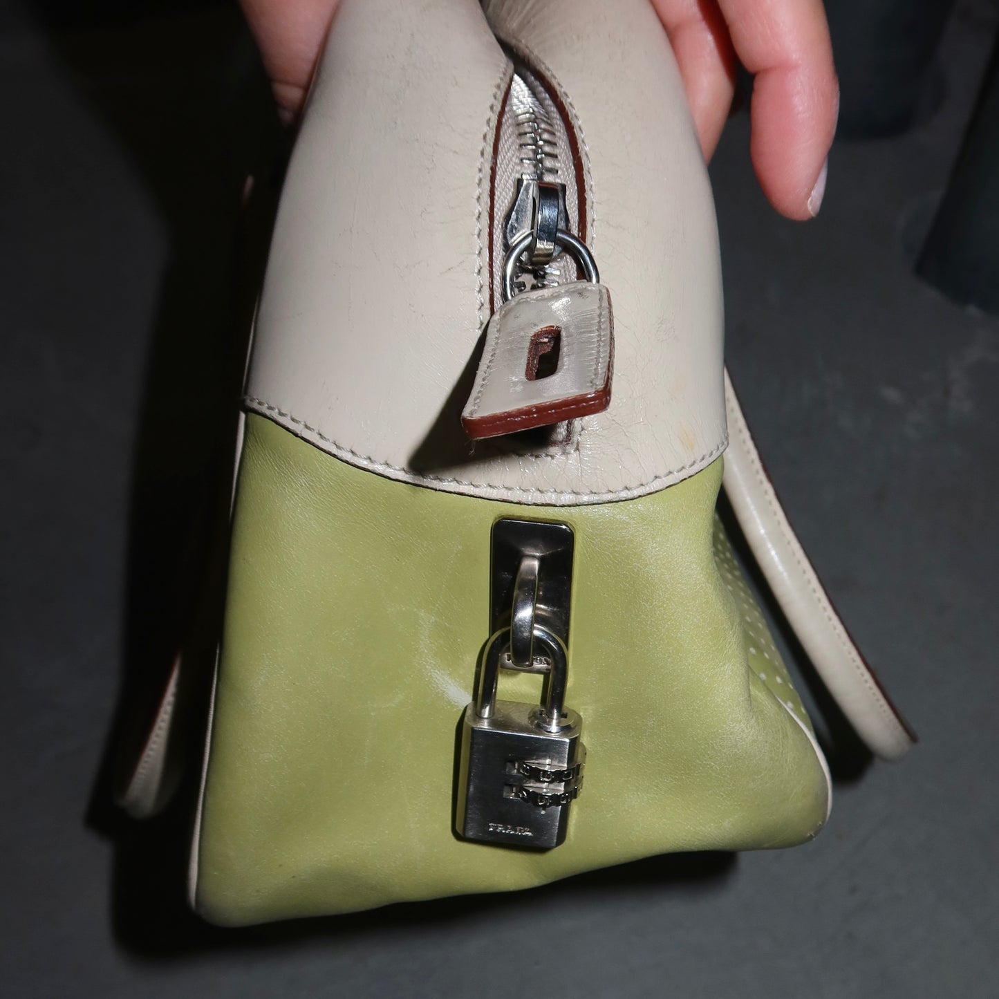 Prada Green Bowling Bag