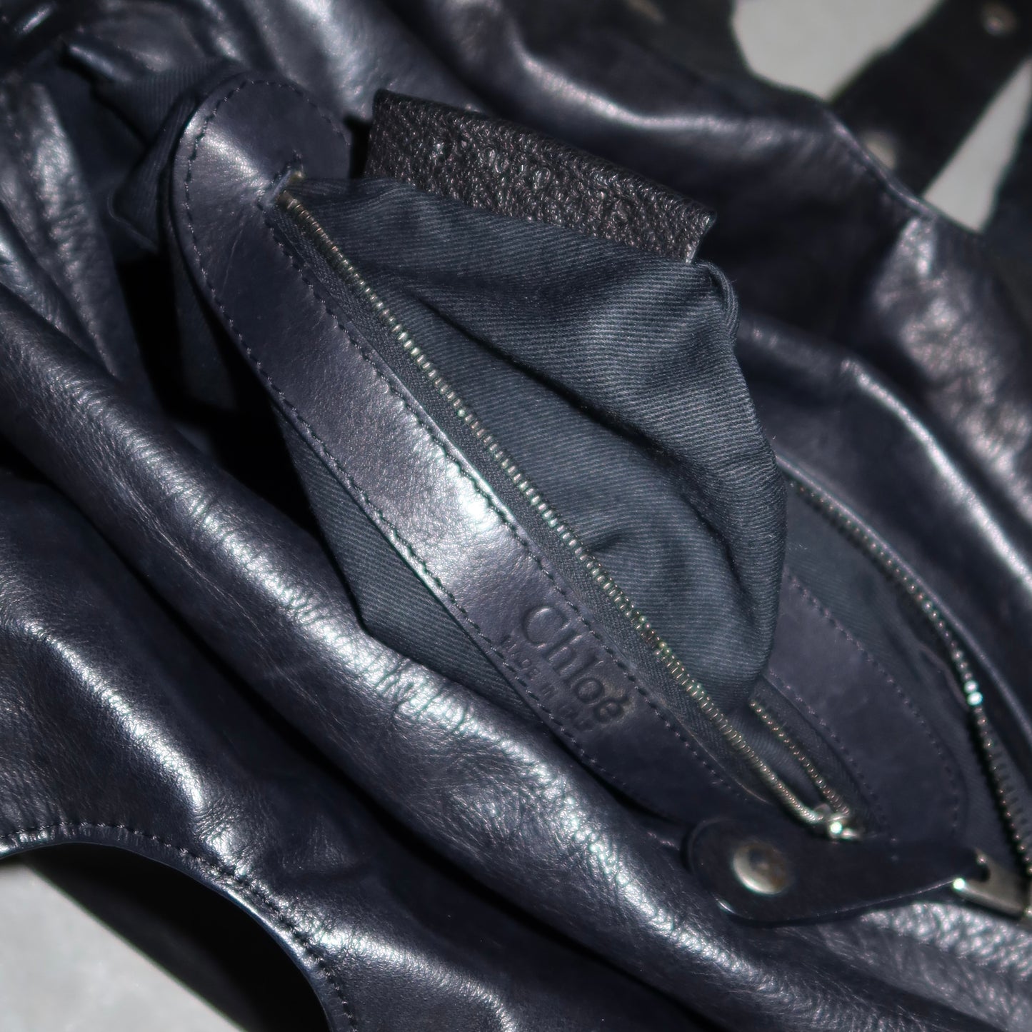 Chloé Black Leather Silverado