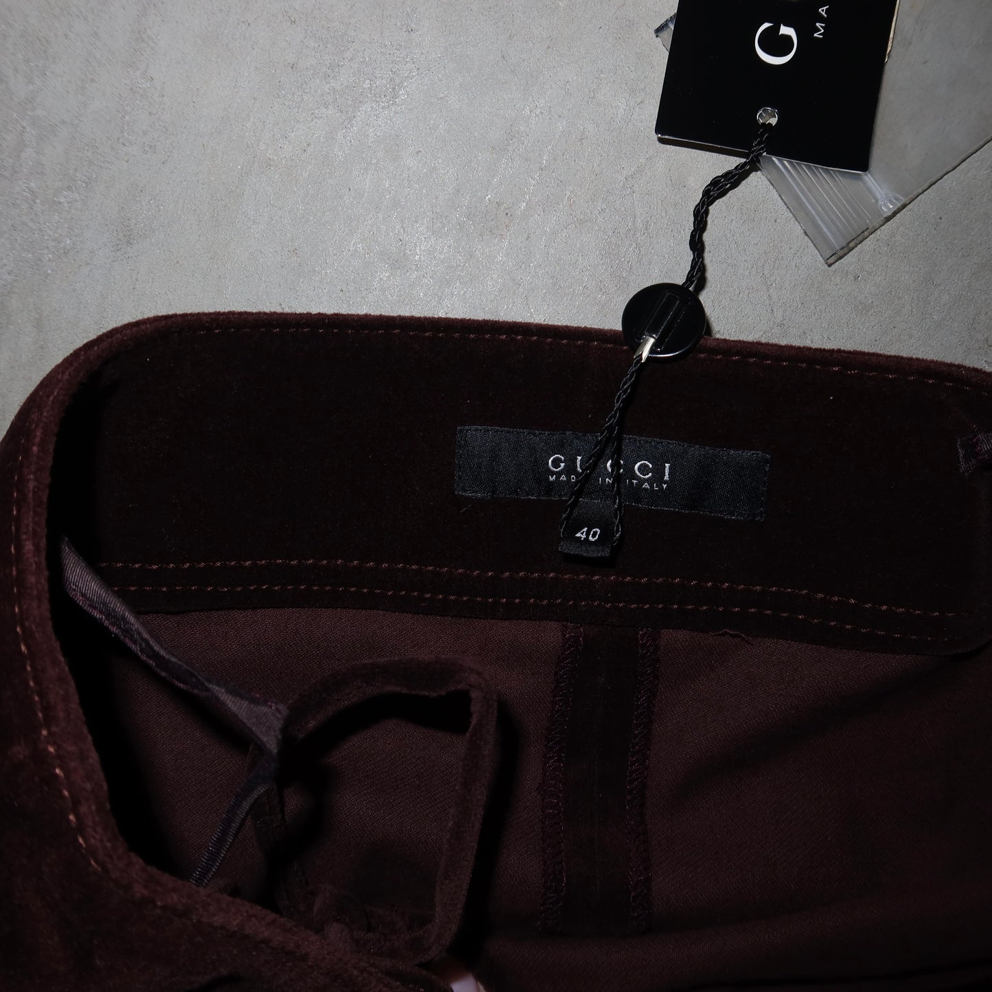 Gucci AW2002 Brown Velvet Midi Skirt (BNWT)