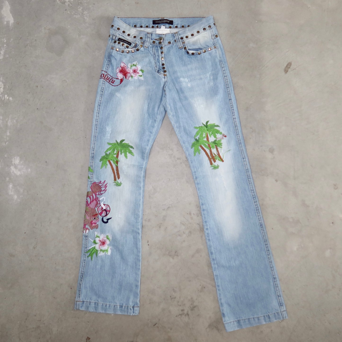 Dolce & Gabbana SS2005 Honolulu Embroidered Jeans