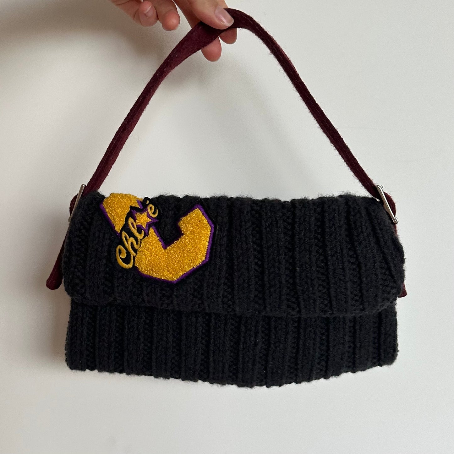 Chloe Knitted Varsity Bag
