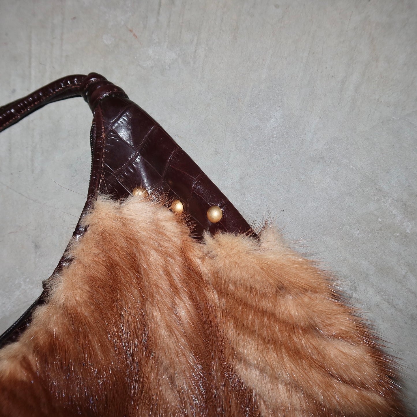 Vintage Italian Mink Fur Shoulder Bag