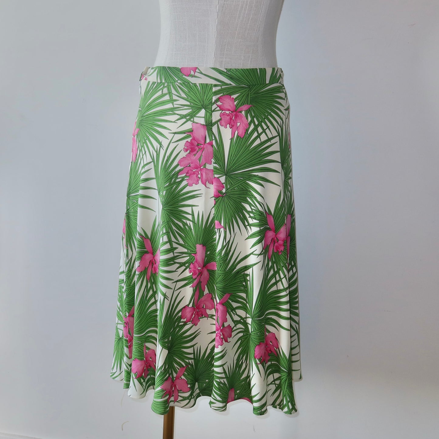 Celine SS2004 Silk Floral Skirt