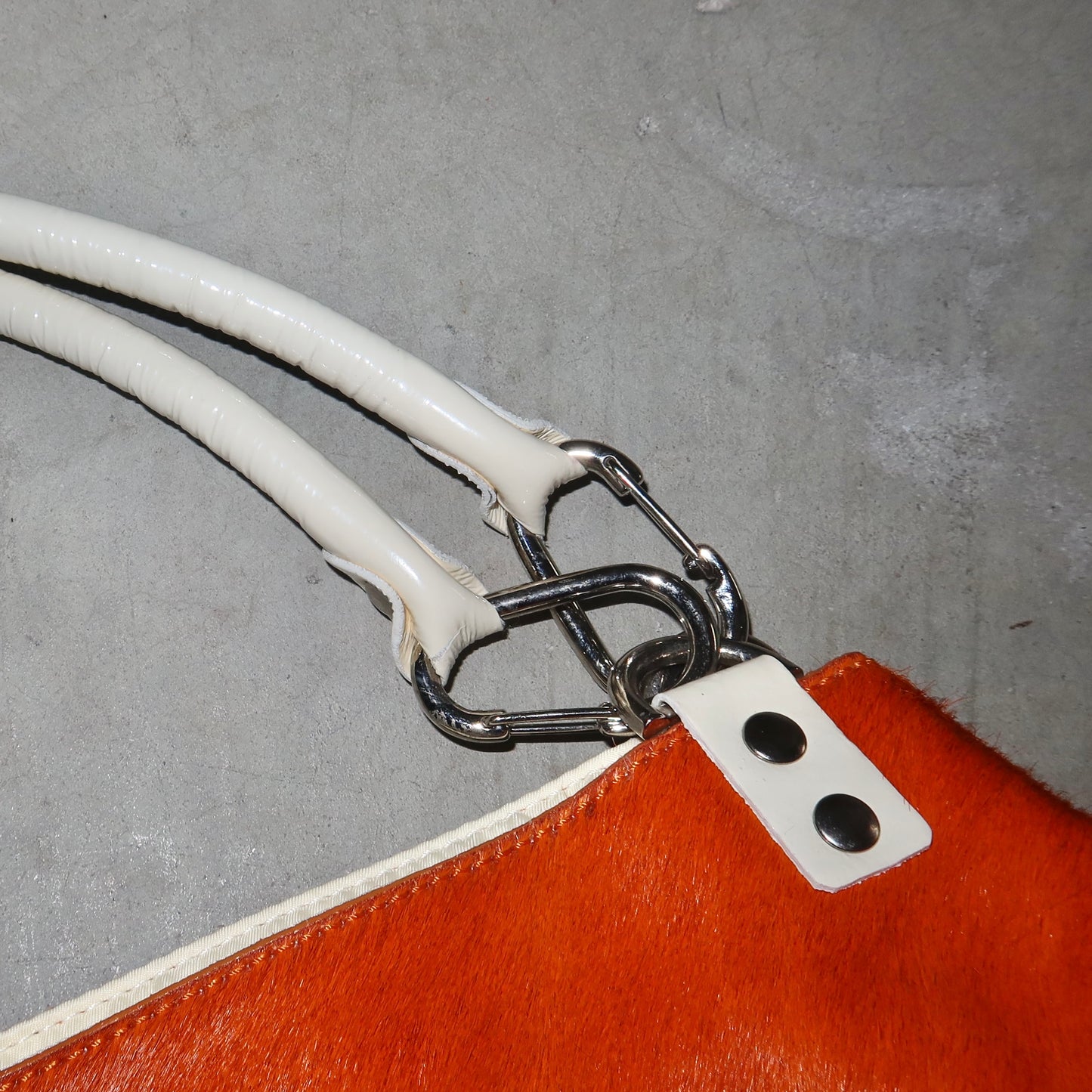 Vintage Orange Cowhide Bag