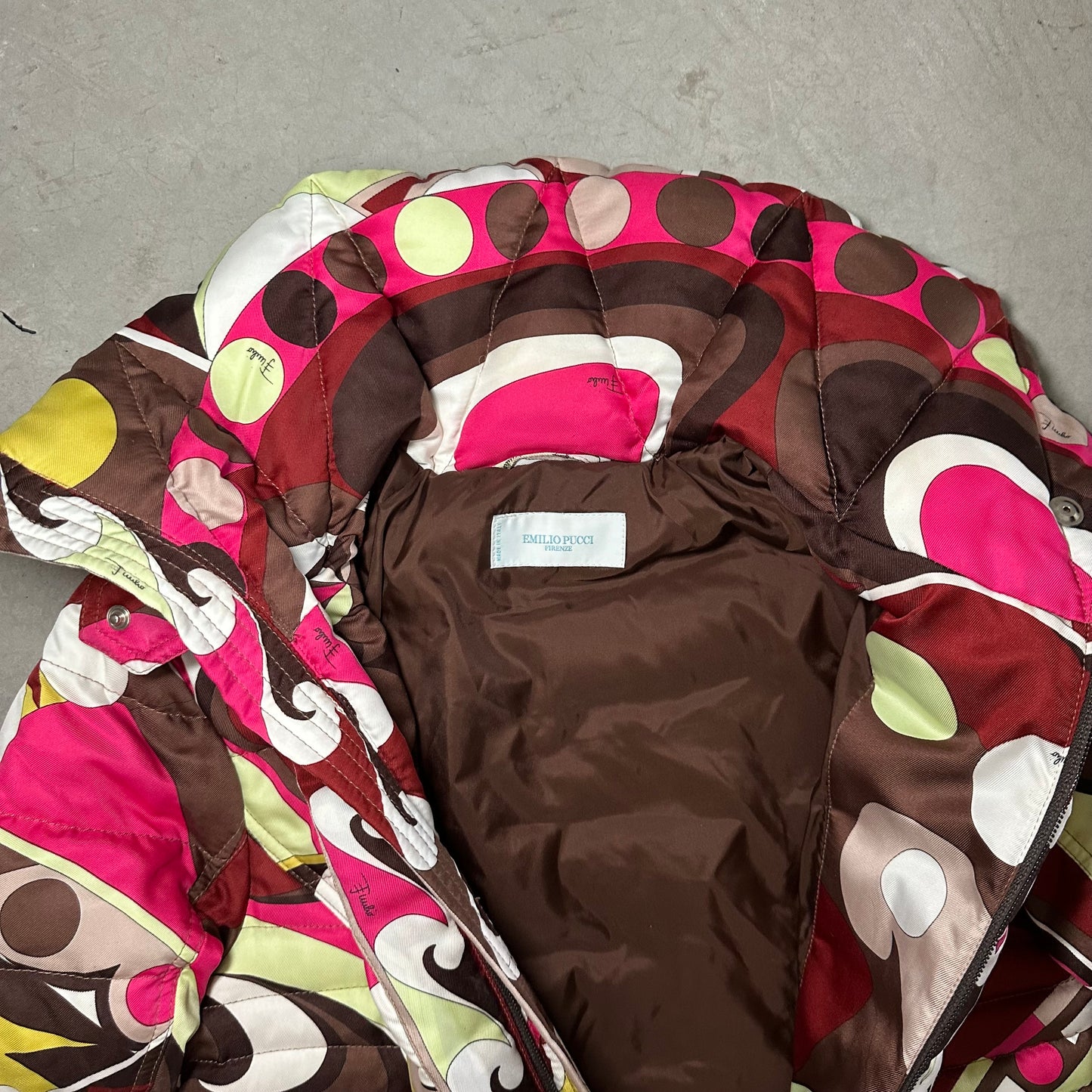 Emilio Pucci Printed Long Puffer Jacket