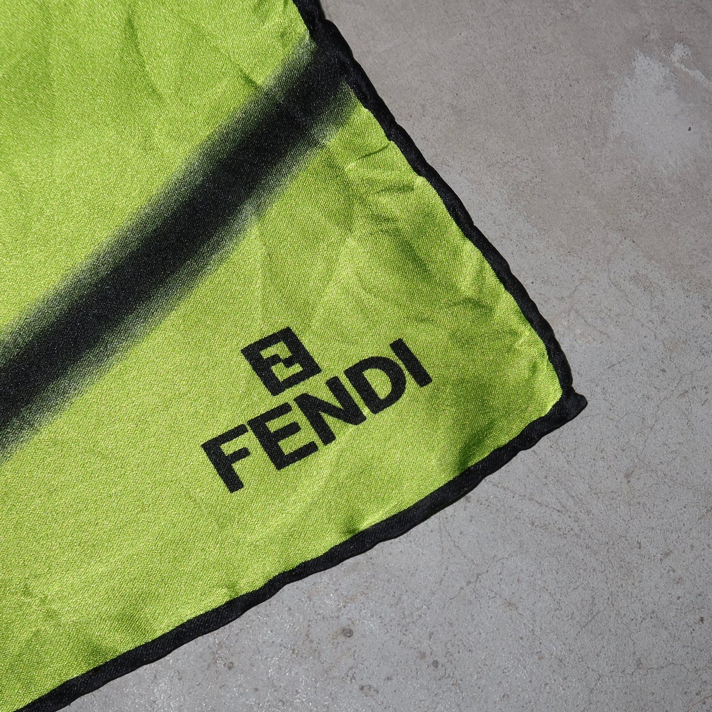 Fendi Silk Green Oversized Scarf