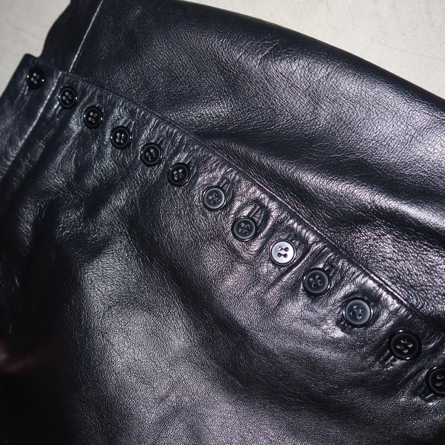 Norma Kamali Leather Skirt