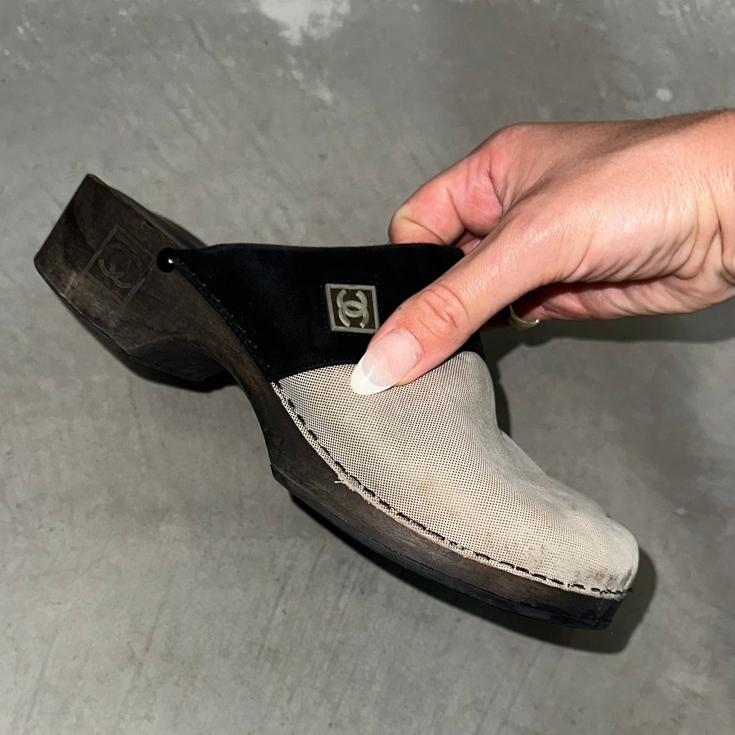 Chanel Two Tone Clogs (37)