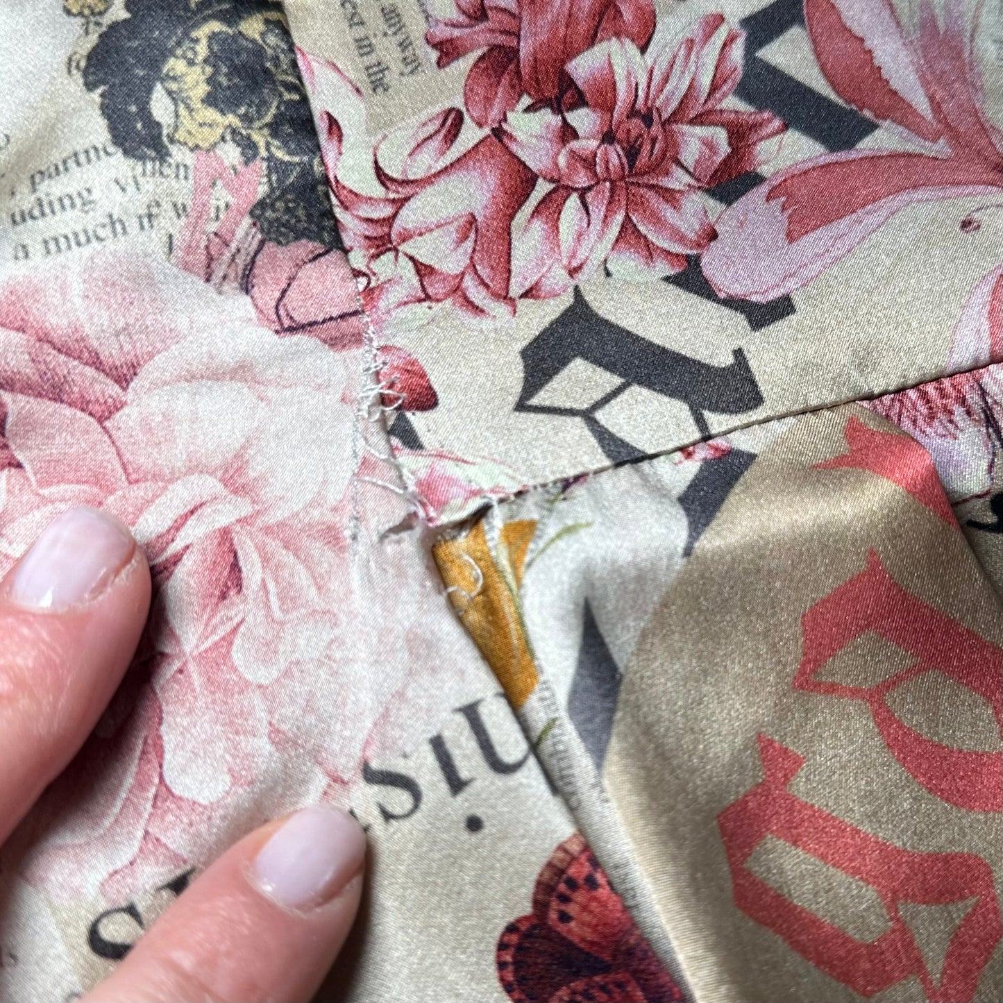 John Galliano Silk Newspaper Skirt