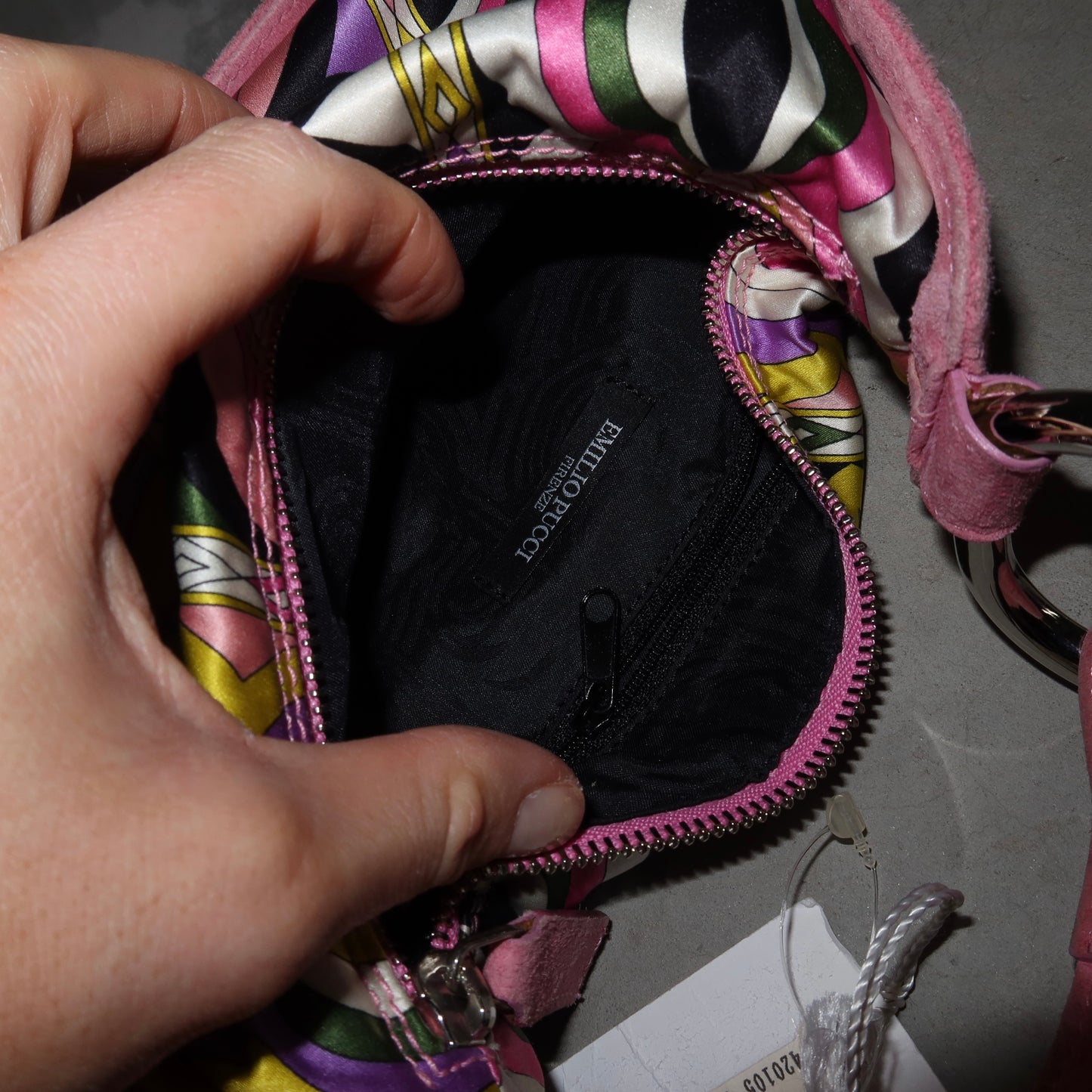Emilio Pucci Mini Satin and Suede Bag (BNWT)