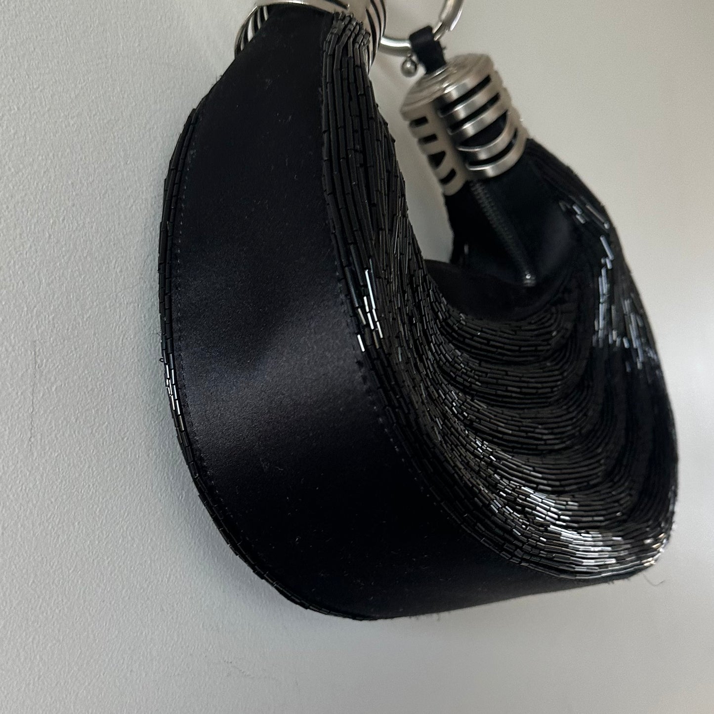 Chloe Large Black Sequin Bracelet Bag