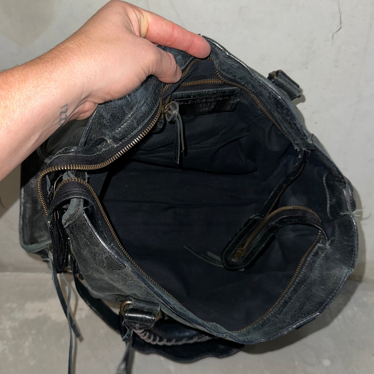 Balenciaga Black Motorcycle/City 2WAY Bag