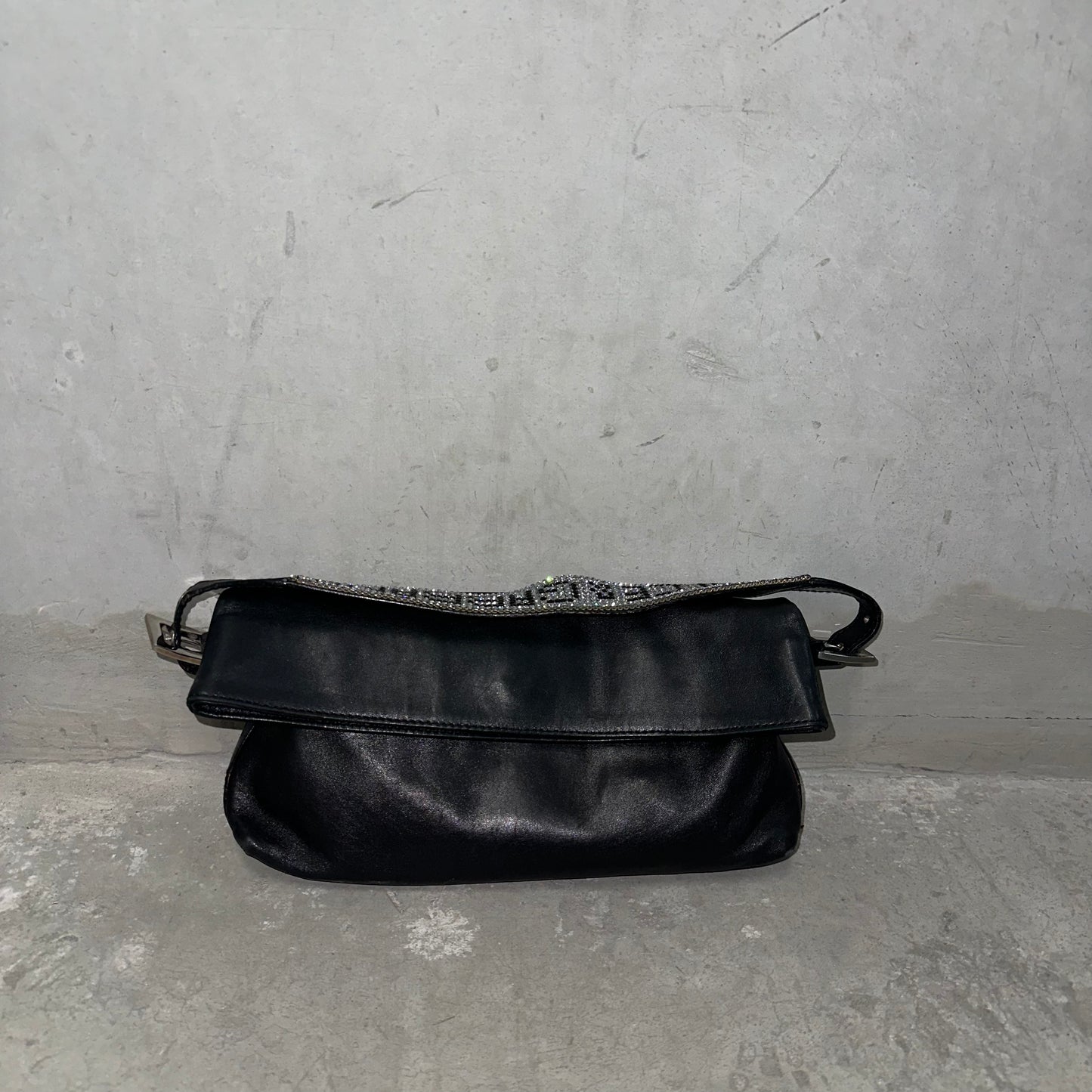 Dolce & Gabbana Rhinestone Handle Leather Bag