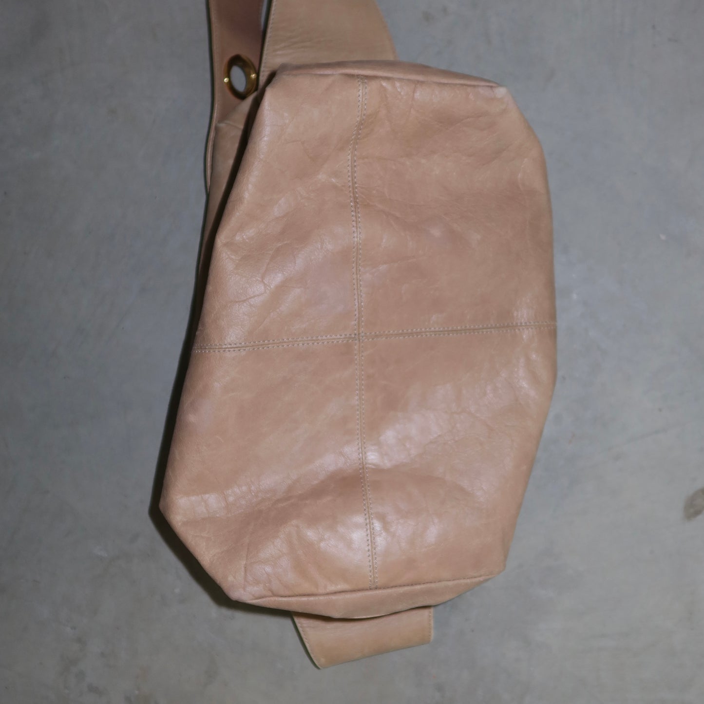Marni Beige and Gold Grommet Bag