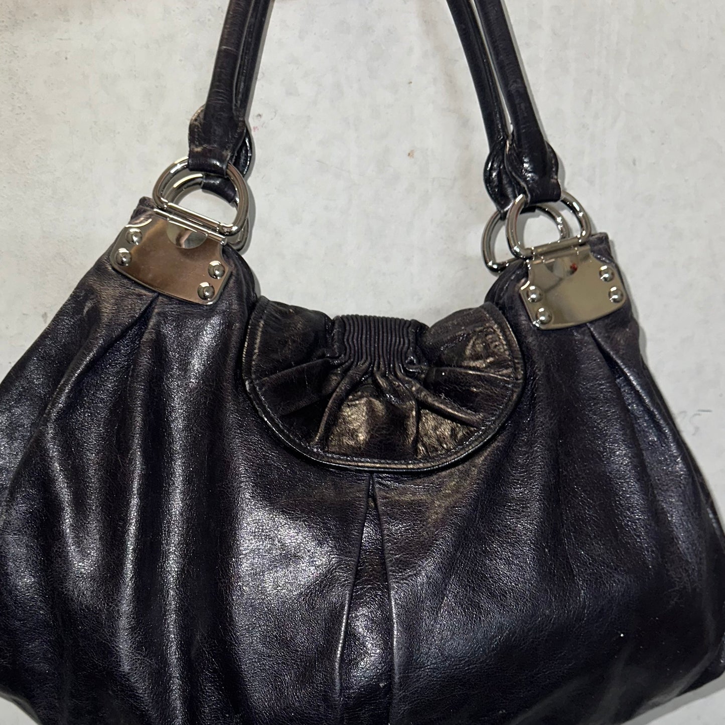Miu Miu Large Black Bag with Silver Hardware