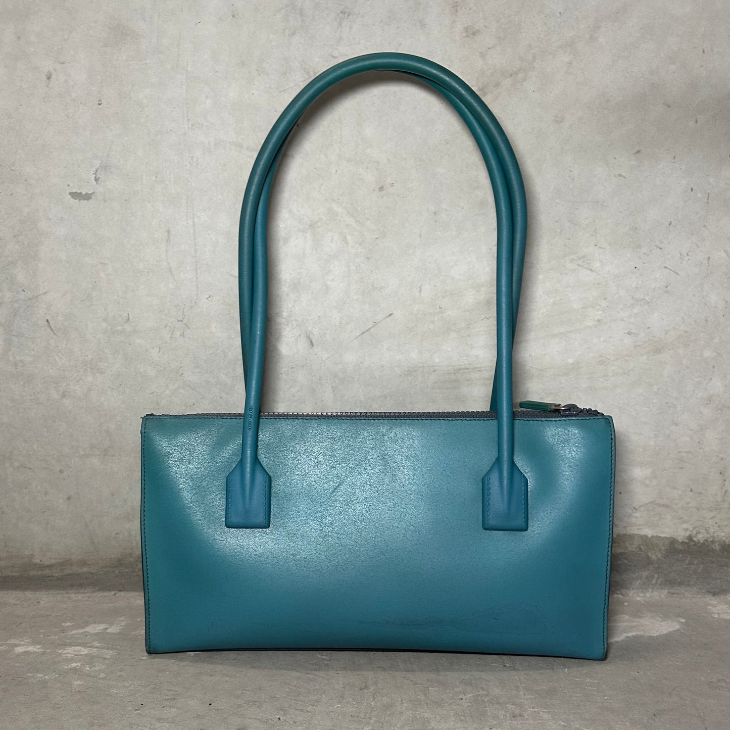 Miu Miu Rare Archive Embossed Blue Bag