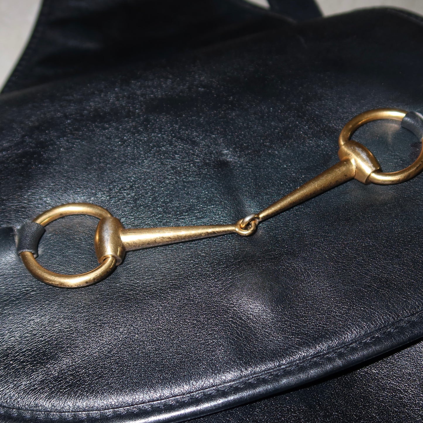 Gucci Black Leather Horsebit Crossbody
