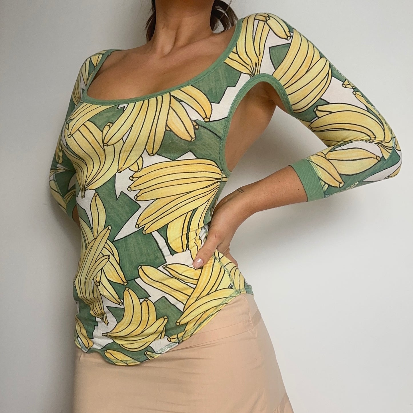 Chloé Rare SS2004 Banana Cut Out Top