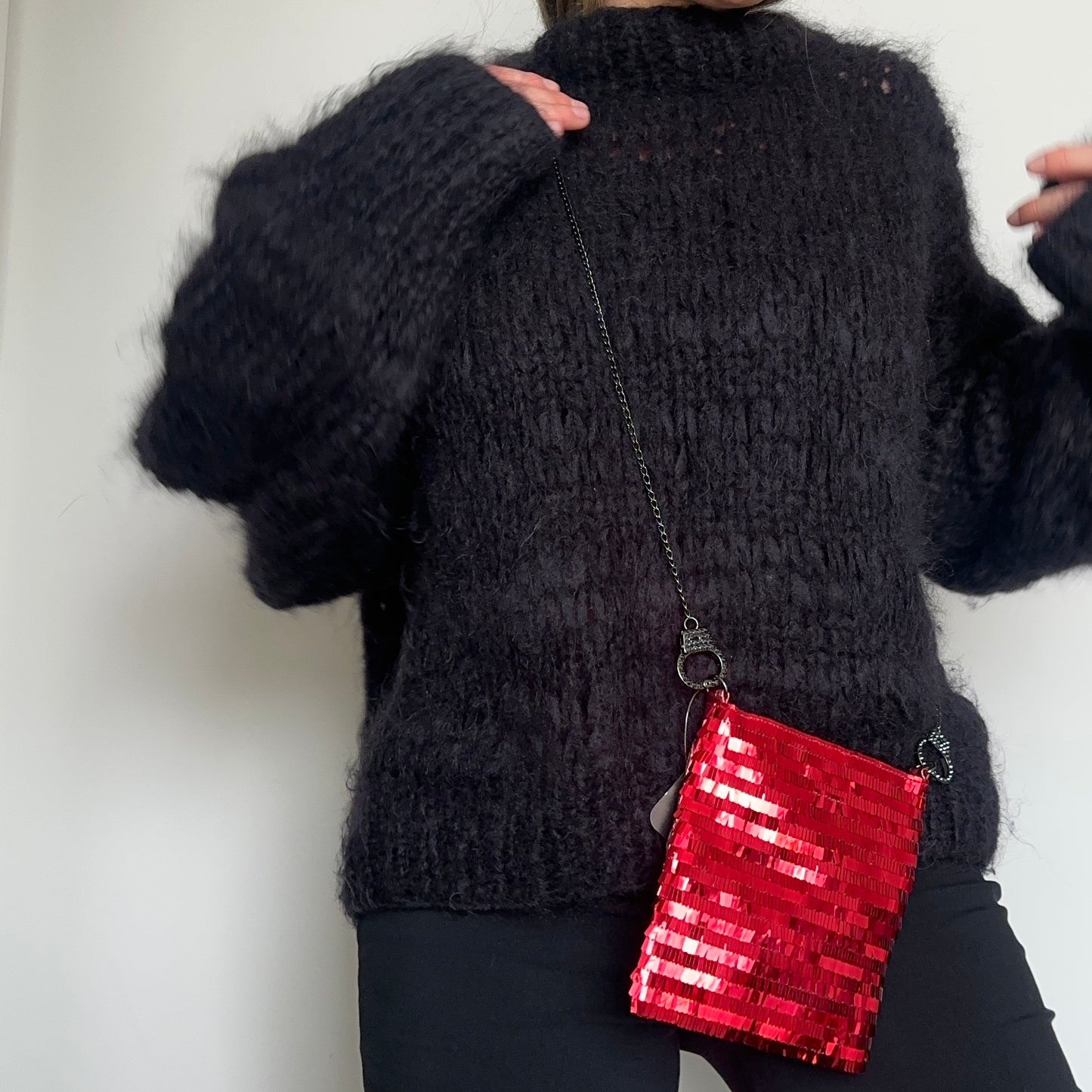 Cuffz BNWT Red Sequin Mini Crossbody Bag