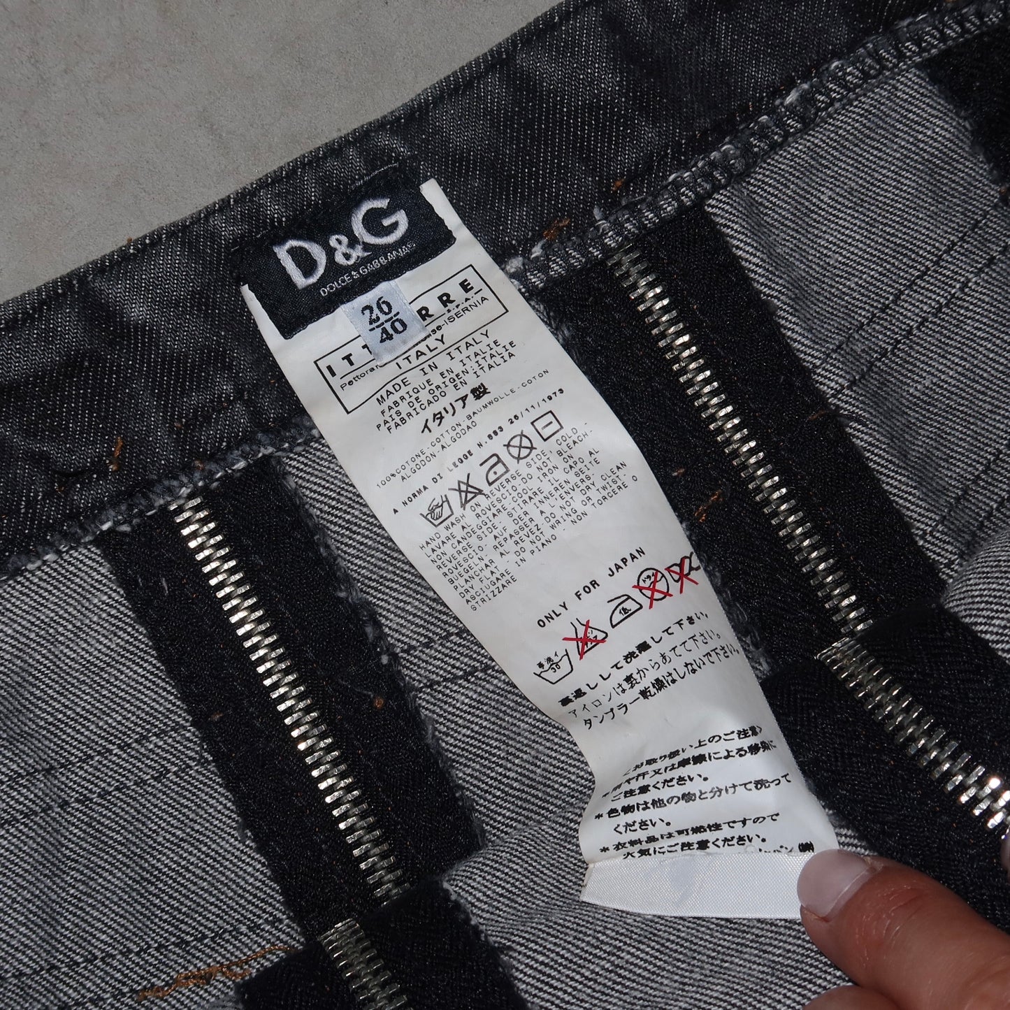 D&G 2004 Zips Denim Mini Skirt