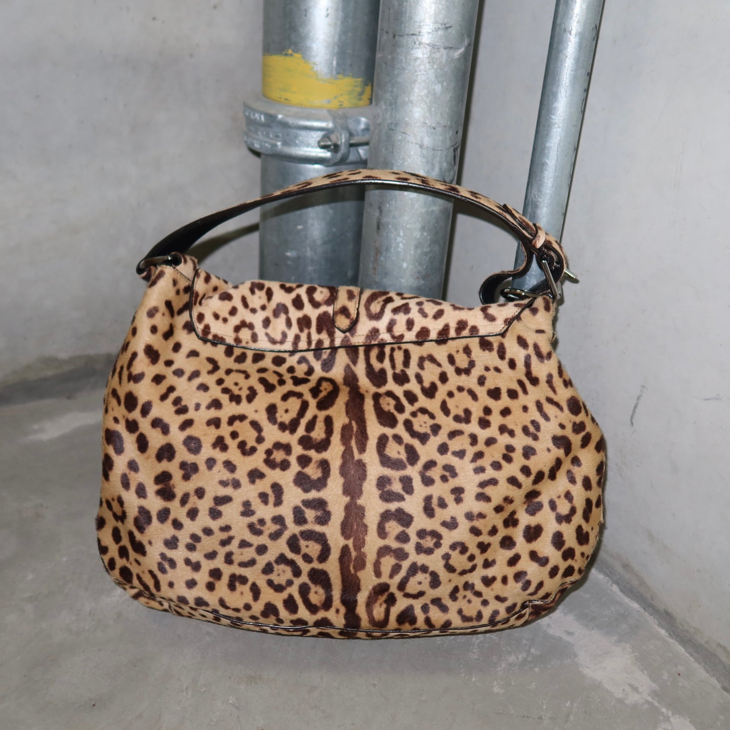 Ralph Lauren Cowhide Leopard Print 2WAY Bag