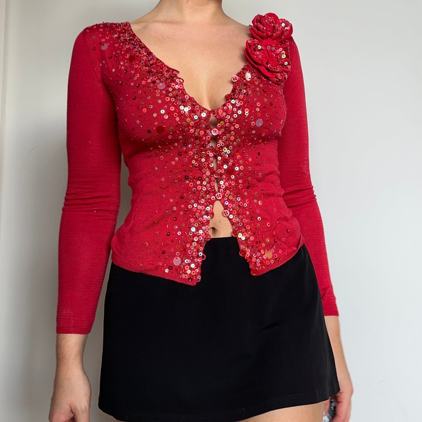 Moschino Silk Sequin Cardigan