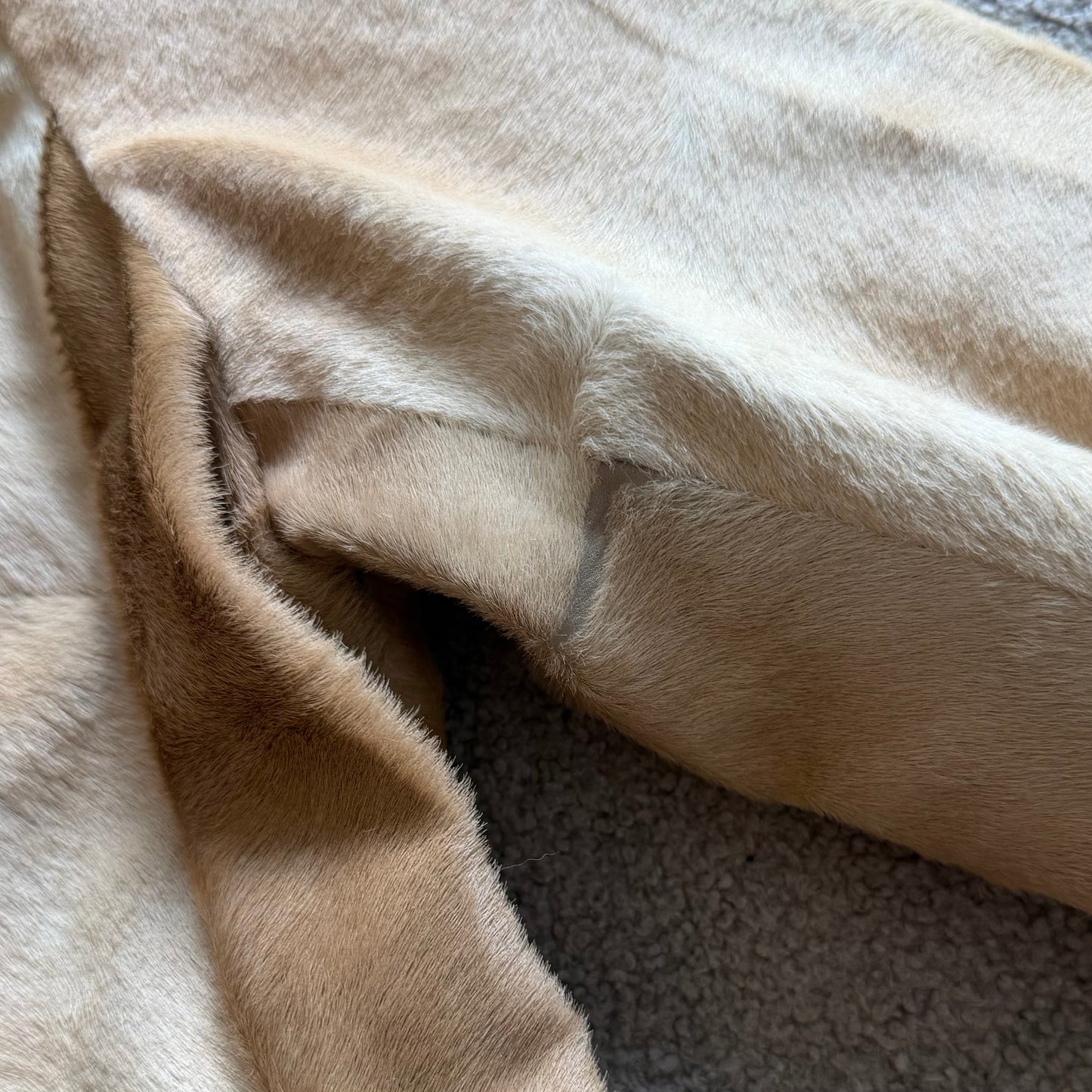 Trussardi AW2000 Cowhide and Fox Fur Coat