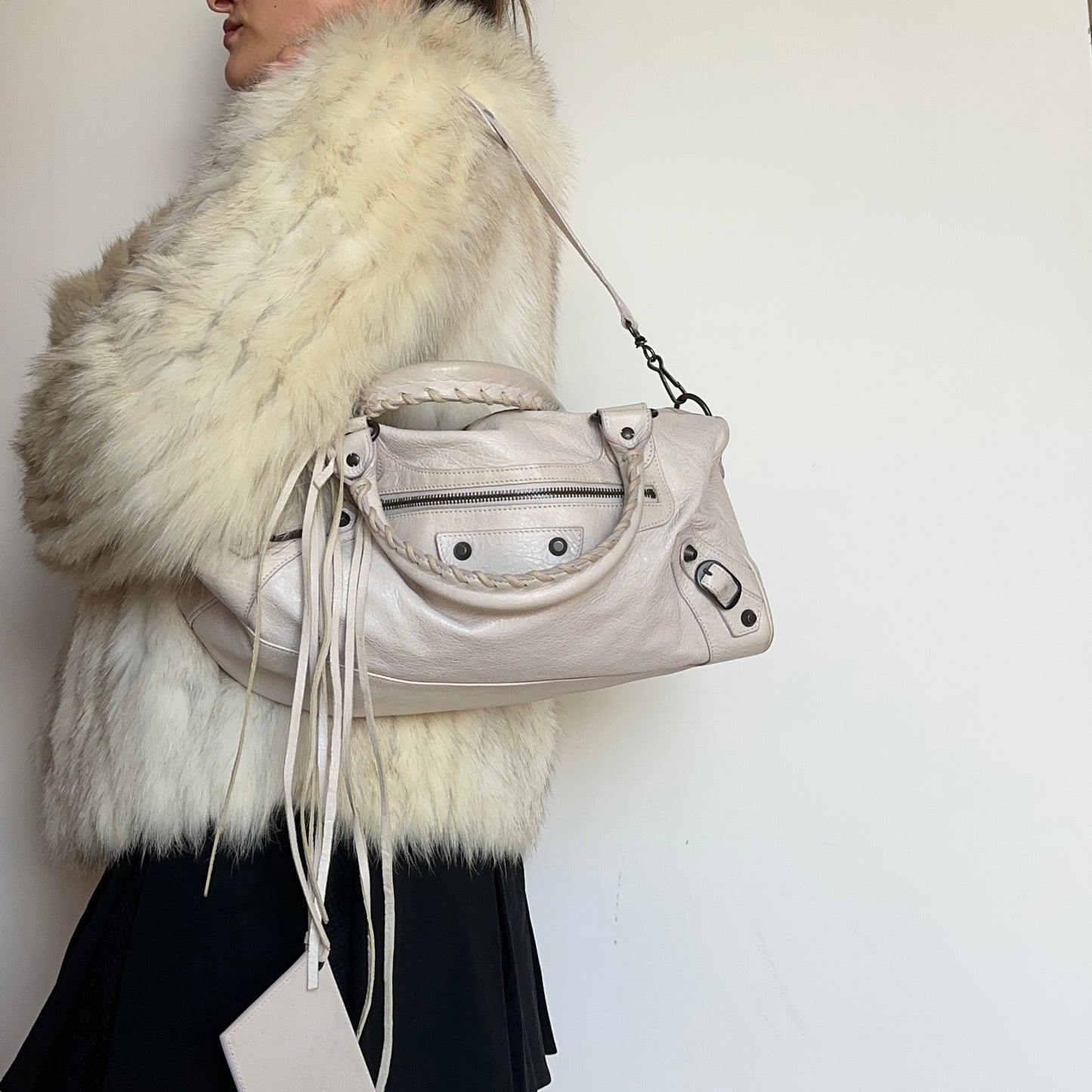 Balenciaga White Lilac Twiggy