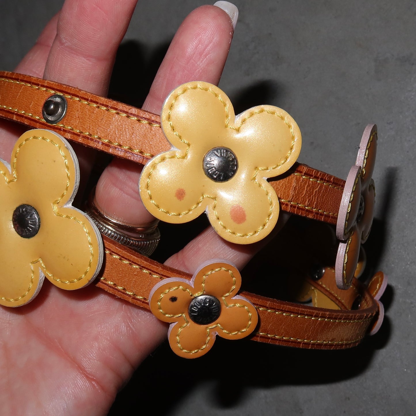 Louis Vuitton Vernis Lexington Flower Belt