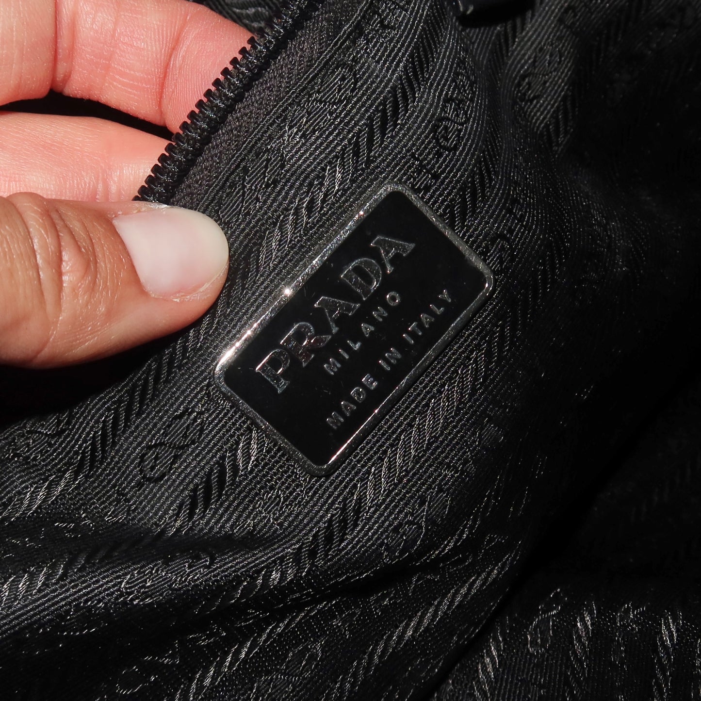 Prada Re-Edition 1995 Grey Wool Bag