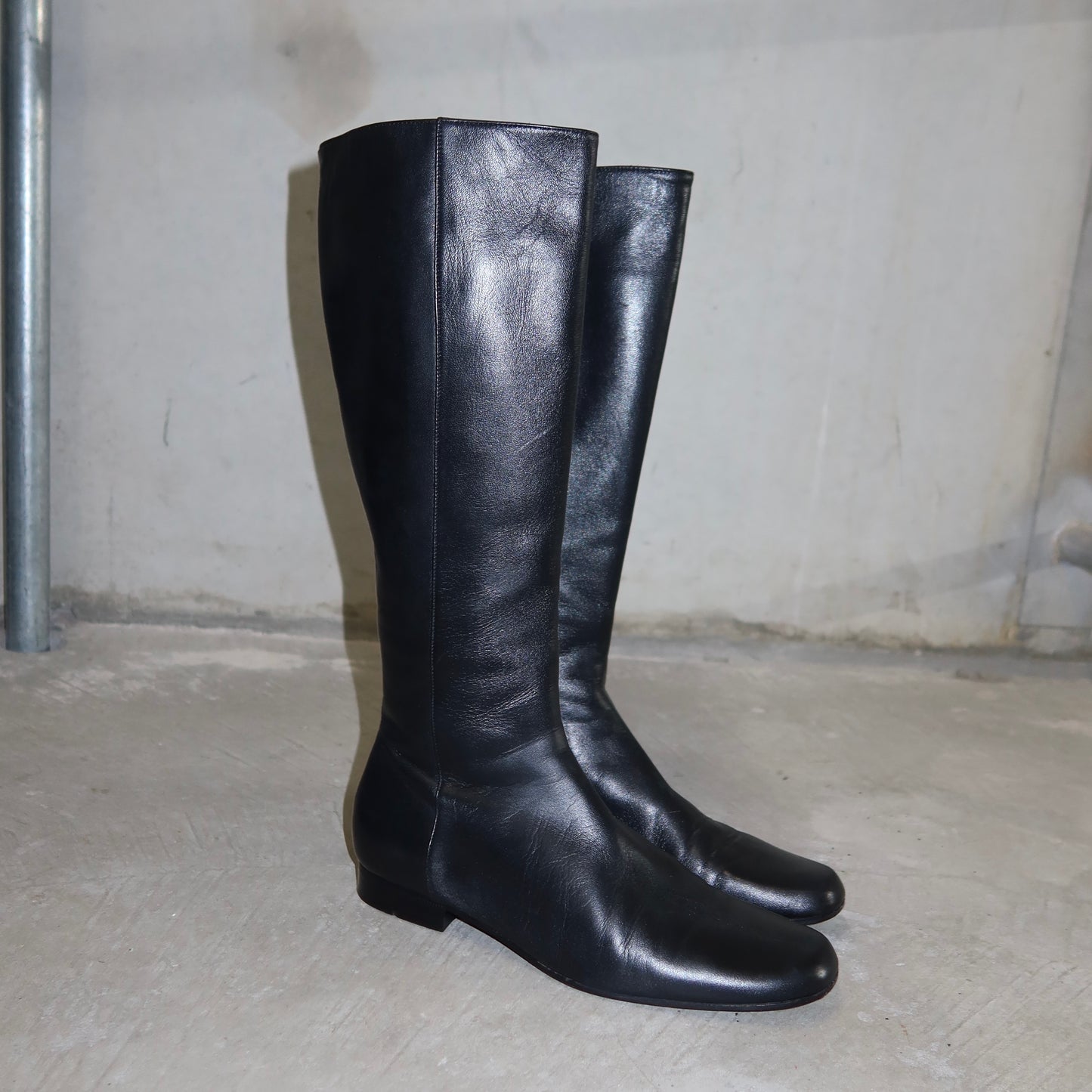 Loewe Black Leather Boots (37)