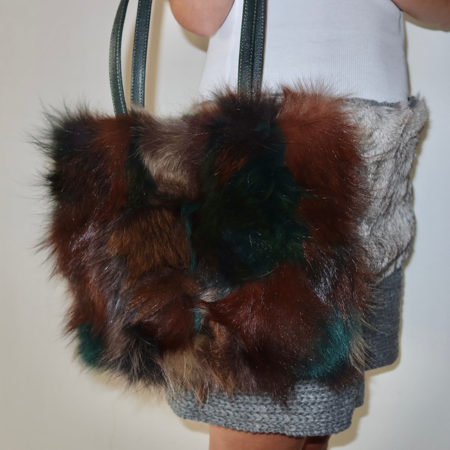 Paolo Masi Mini Coloured Real Fur Tote
