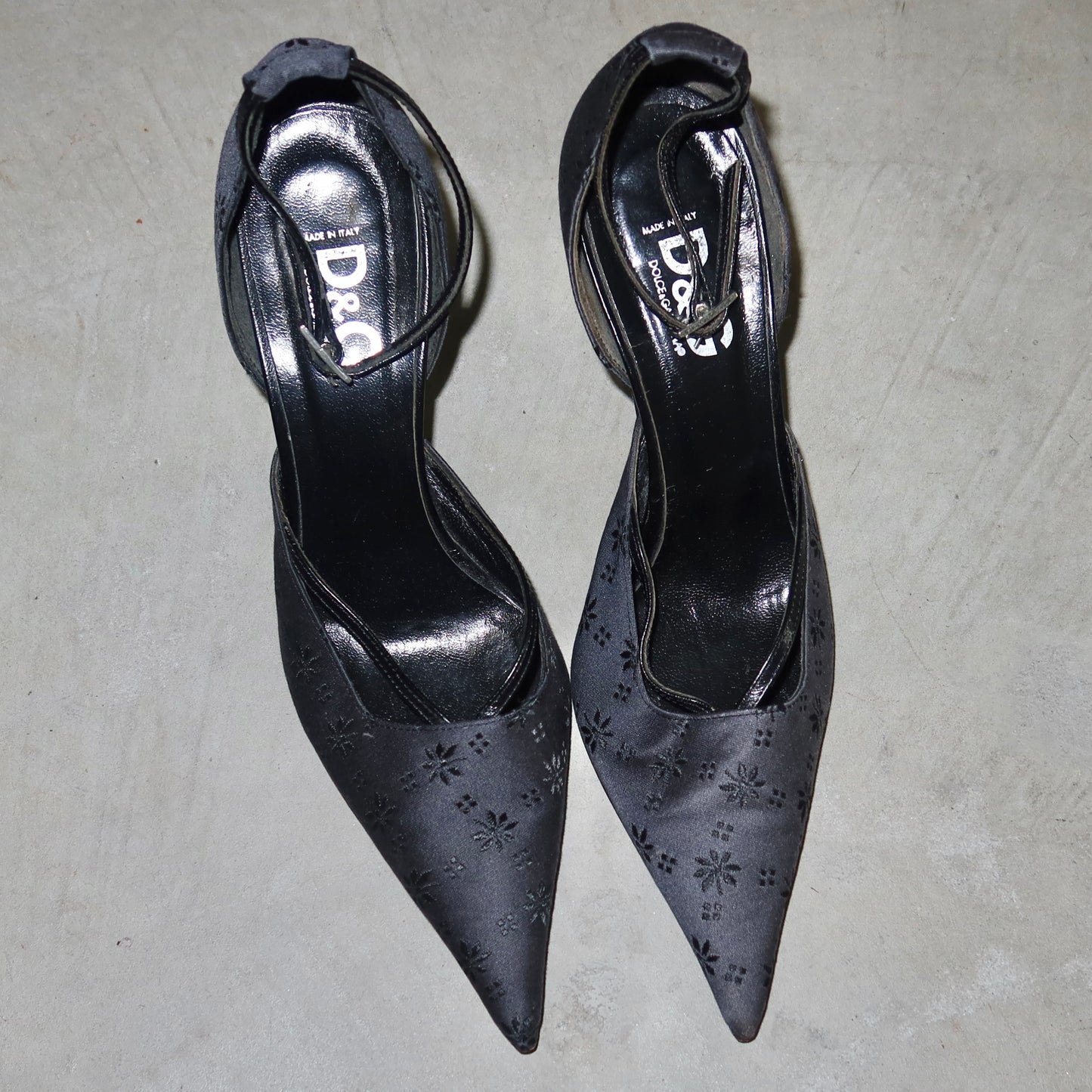 D&G Satin Floral Heels (37)