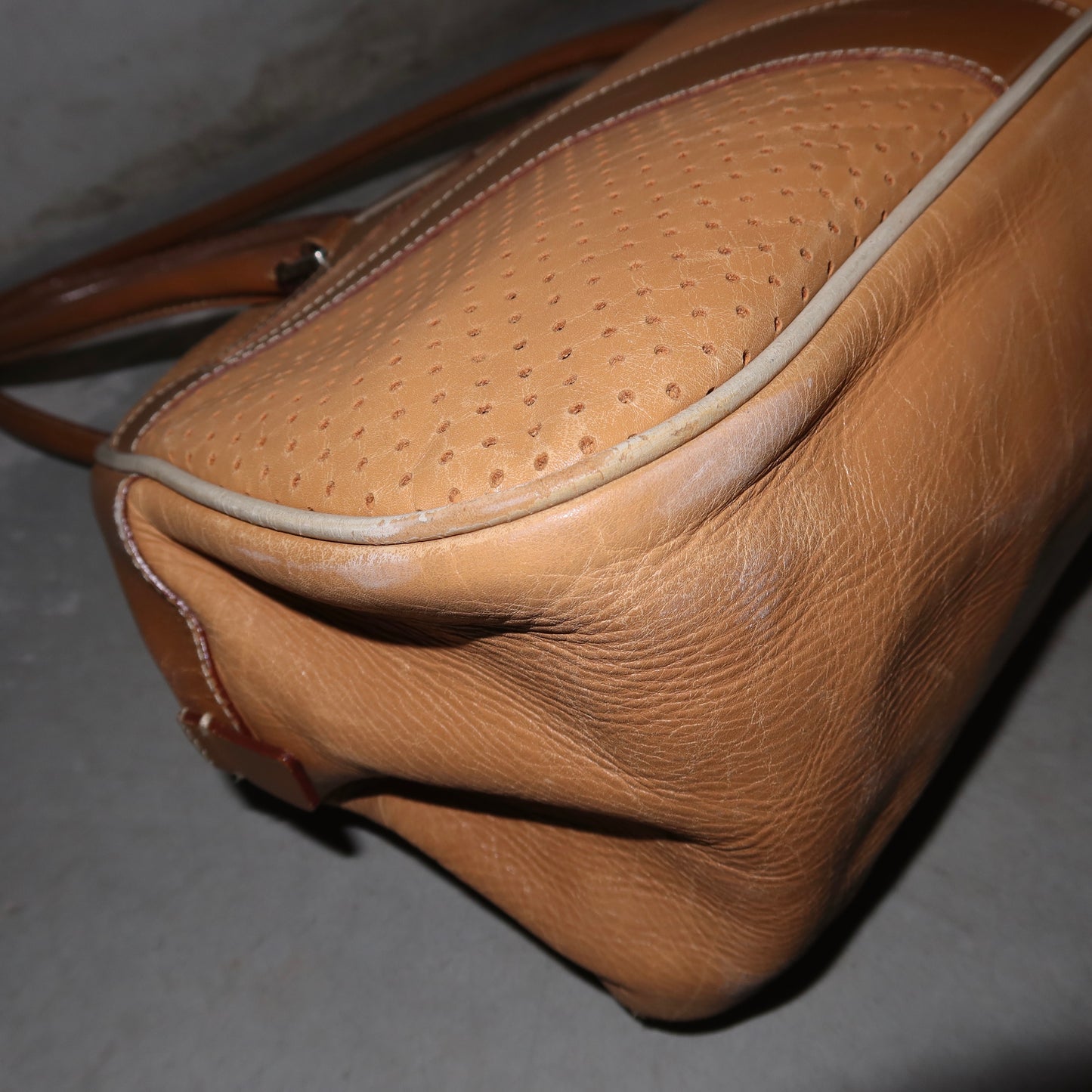 Prada Brown Leather Bowling Bag
